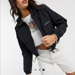 Bershka windbreaker jacket in black